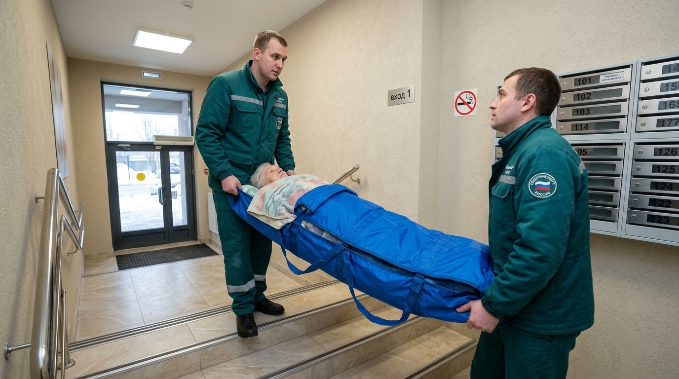 Вынос пациента из подъезда